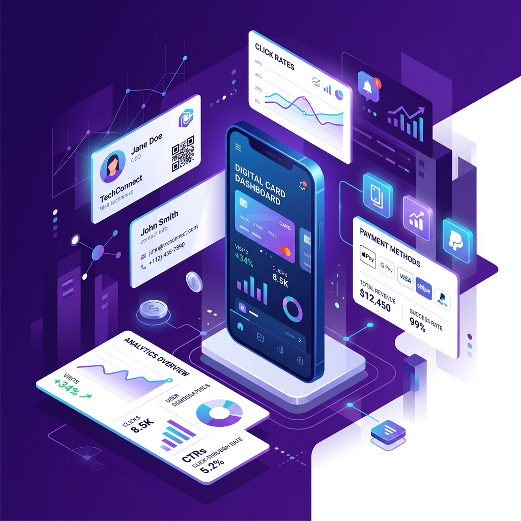 VKARD.PRO Features Illustration